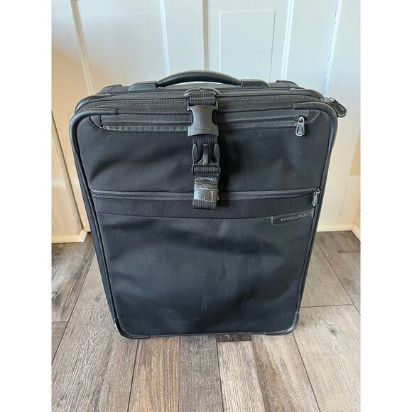 briggs and riley baseline rolling carry on suitcase luggage black #u420xw-4 - Picture 2 of 12